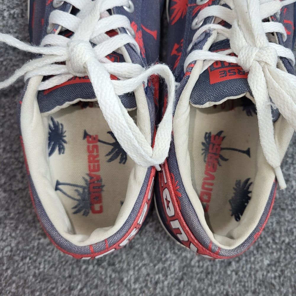Converse Chuck Taylor All Star Low Palm Tree Blue / Red Unisex Trainer UK Size 7 - Picture 6 of 7